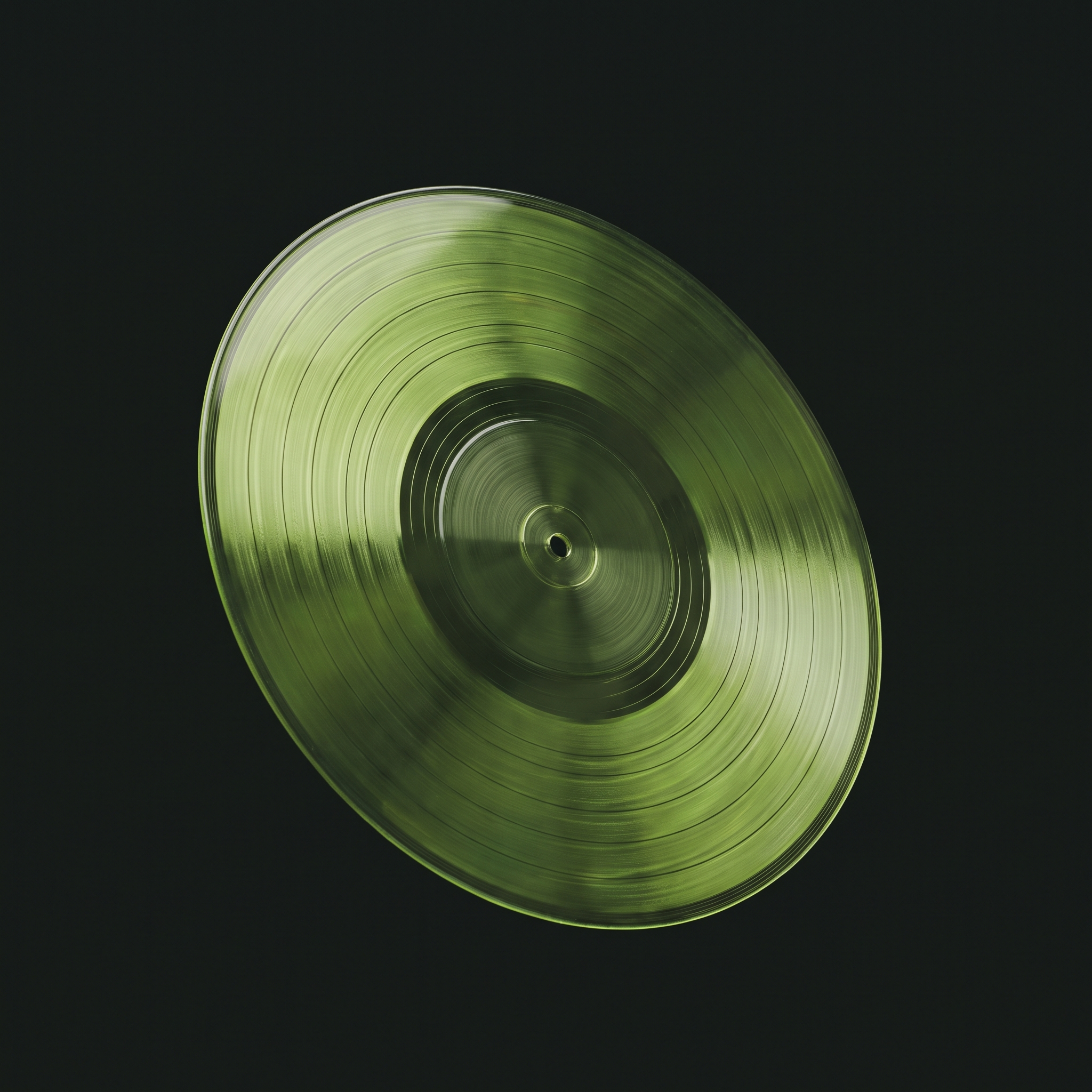 Lime glass vinyl record